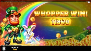 Harrigan & Hare Rainbow Bonanza Power Combo slot machine interface