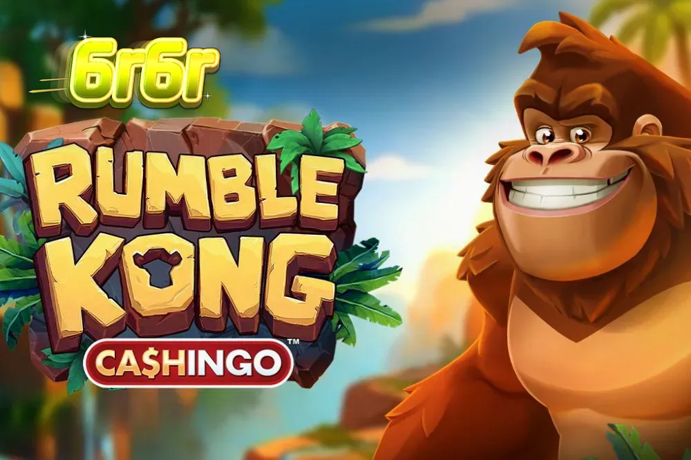 Tampilan antarmuka game slot Rumble Kong CASHINGO pada perangkat seluler